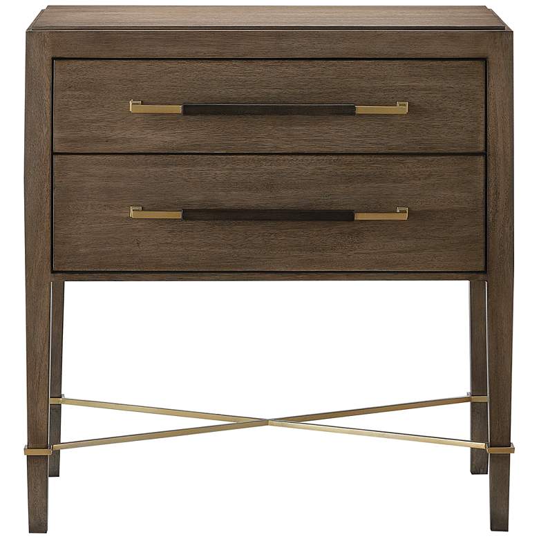 Image 5 Verona 28 inch Wide Chanterelle and Coffee 2-Drawer Nightstand more views