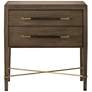 Verona 28" Wide Chanterelle and Coffee 2-Drawer Nightstand