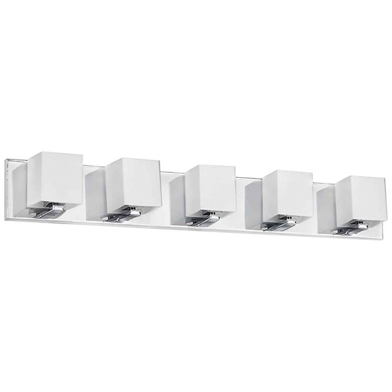 Image 2 Verona 29 1/2" Wide Polished Chrome 5-Light Bath Light
