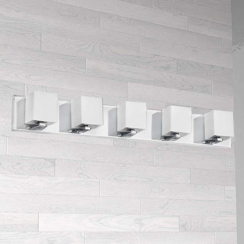 Image 1 Verona 29 1/2" Wide Polished Chrome 5-Light Bath Light