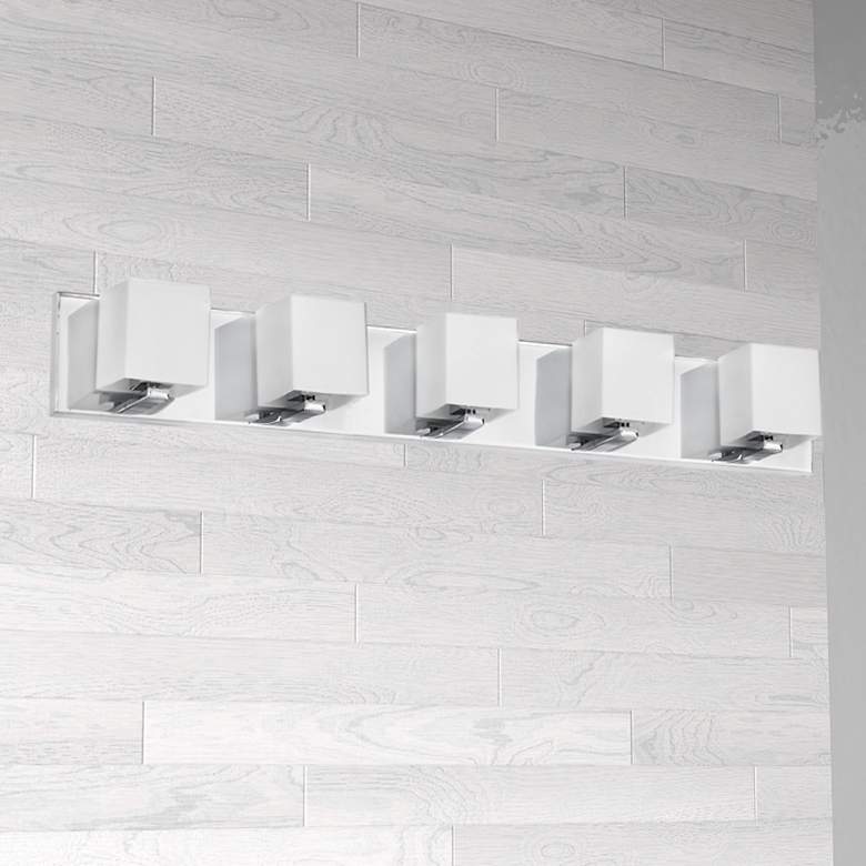Image 1 Verona 29 1/2"W Polished Chrome 5-Light Vanity Bath Light