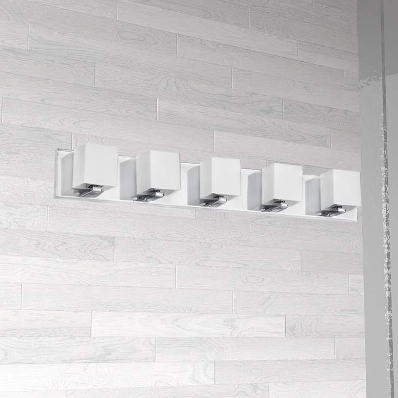 Image 3 Verona 29 1/2"W Polished Chrome 5-Light Vanity Bath Light more views