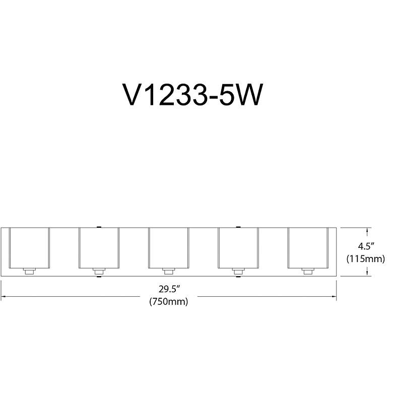 Image 4 Verona 29 1/2"W Polished Chrome 5-Light Vanity Bath Light more views