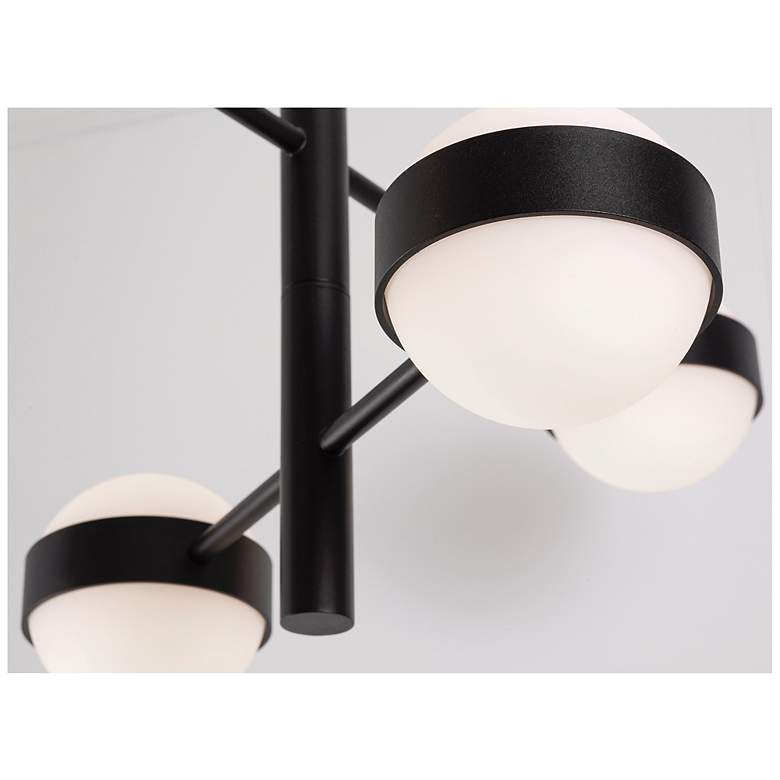 Image 3 Verona 30" Wide 4-Light Black Finish LED Pendant Light more views
