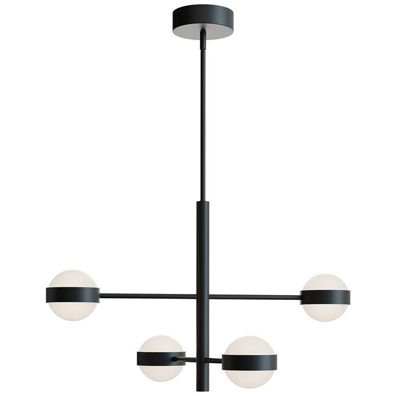 Image 1 Verona 30" Wide 4 Light Black LED Pendant