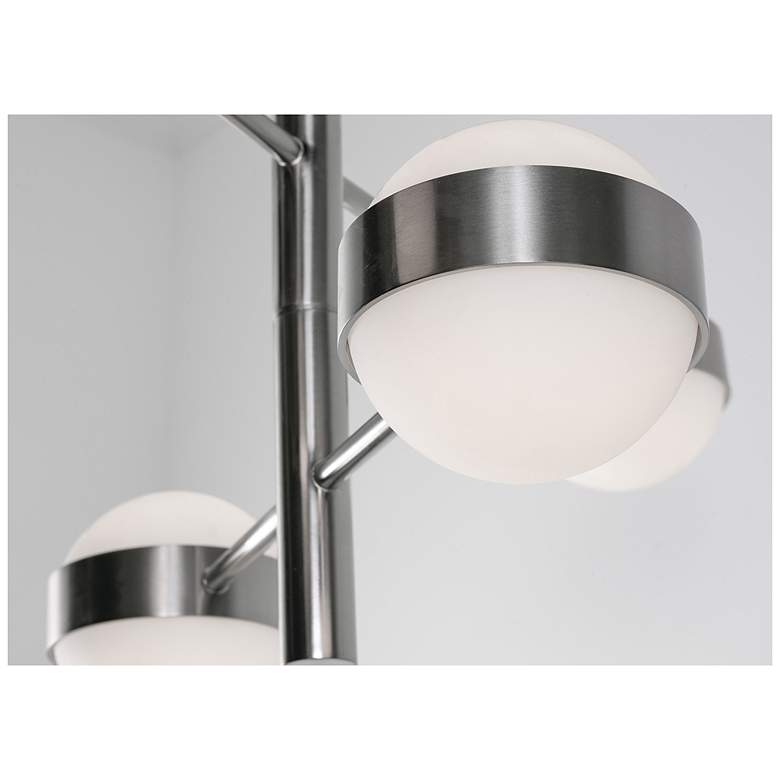 Image 3 Verona 30" Wide 4-Light Satin Nickel Finish LED Pendant Light more views