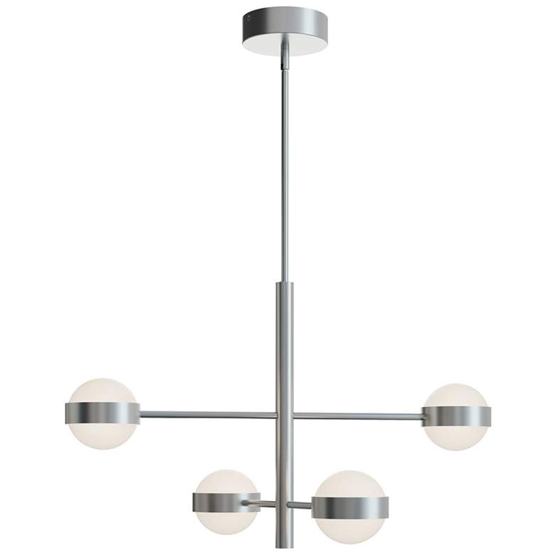 Image 1 Verona 30" Wide 4 Light Satin Nickel LED Pendant