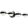 1_Verona 30" Wide Black LED Vanity With White Acrylic Shade