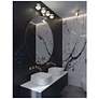 2_Verona 30" Wide Satin Brass LED Vanity With White Acrylic Shade more views