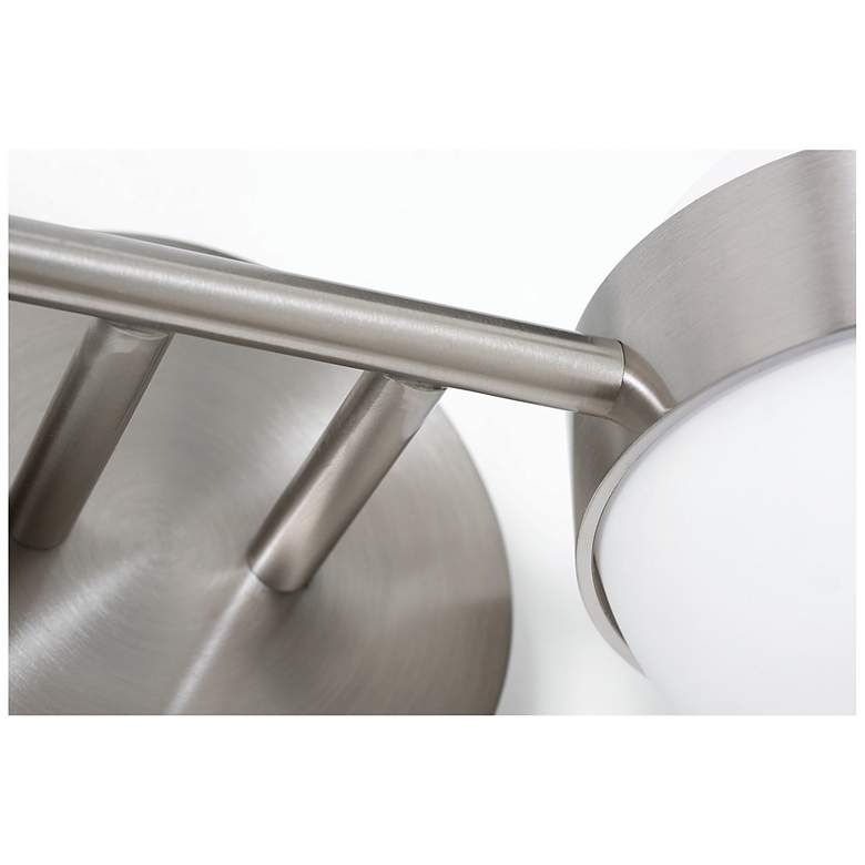 Image 3 Verona 30" Wide Satin Nickel LED Vanity With White Acrylic Shade more views
