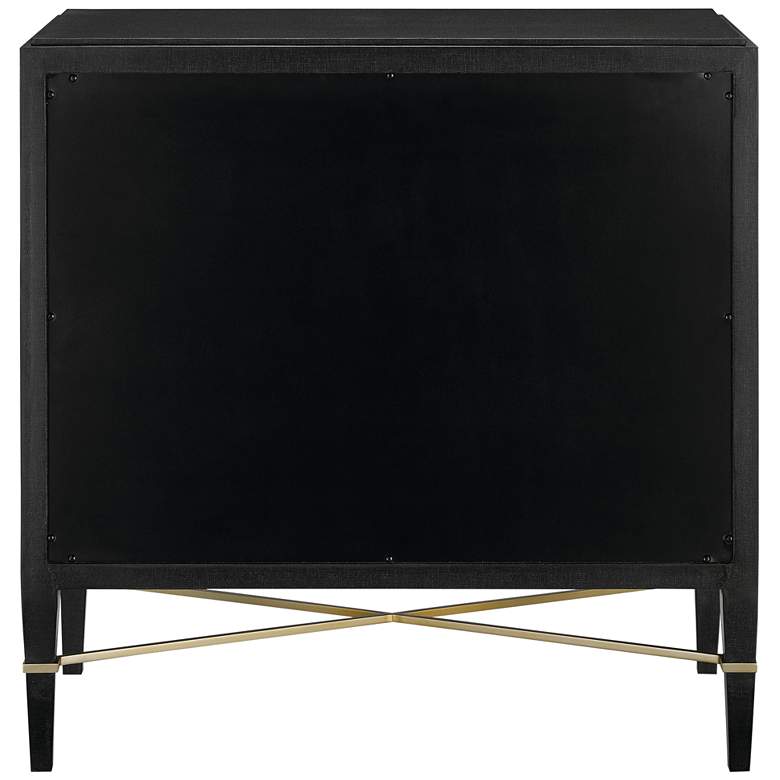 Image 7 Verona 32" Wide Black Lacquered 3-Drawer Accent Chest more views