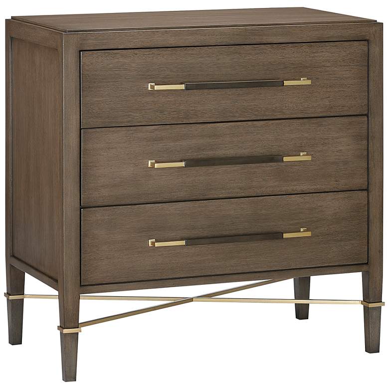 Image 1 Verona 32" Wide Chanterelle and Coffee 3-Drawer Accent Chest