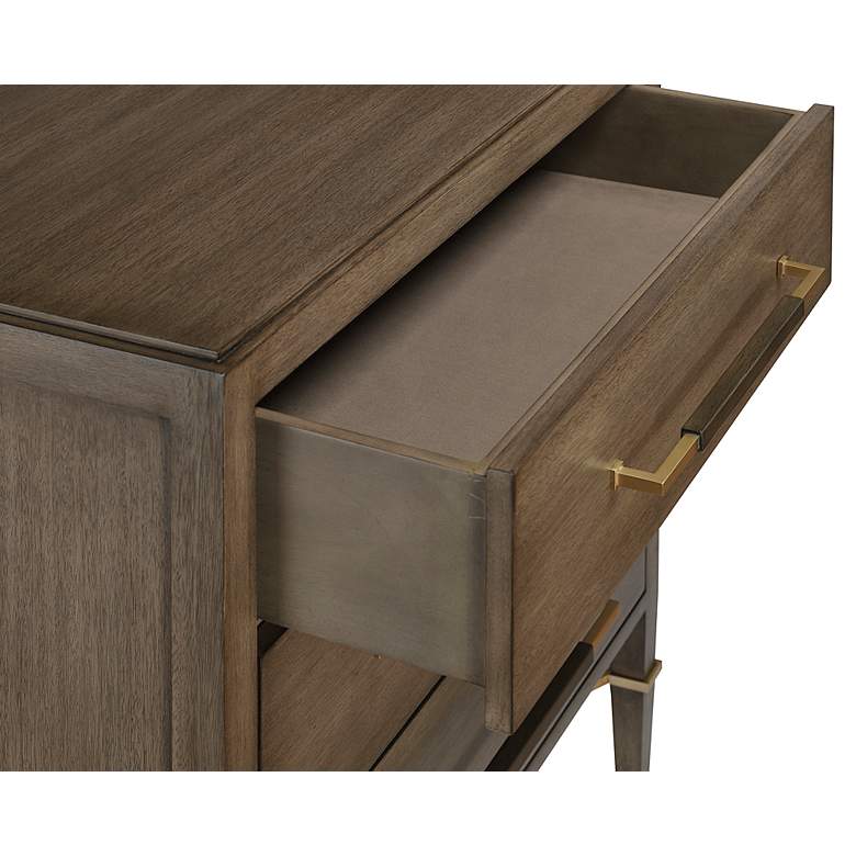 Image 4 Verona 32 inch Wide Chanterelle and Coffee 3-Drawer Accent Chest more views