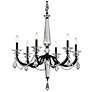 Verona 33.5"H x 29.9"W 6-Light Crystal Chandelier in Black