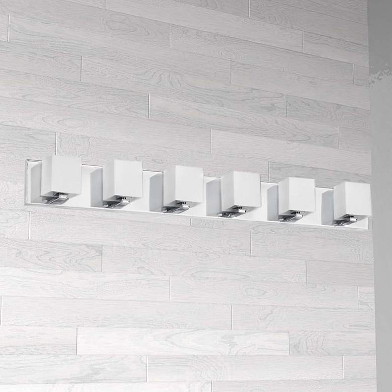 Image 1 Verona 35 1/2" Wide Polished Chrome 6-Light Bath Light