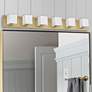 1_Verona 35 1/2"W Electroplated Aged Brass 6-Light Bath Light