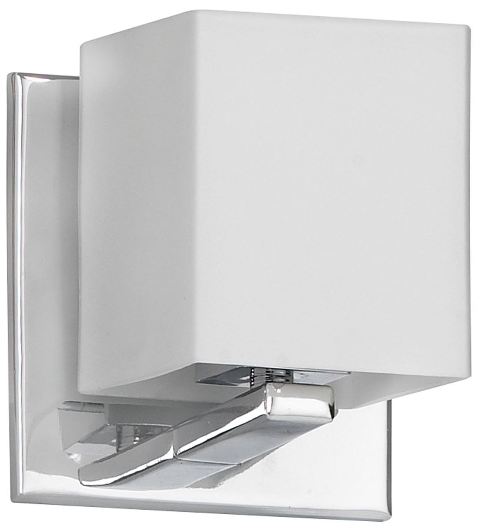 Verona 4.5" Wide Polished Chrome Wall Sconce with White Glass Shade
