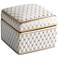 Verona 4 1/2" Wide White and Gold Ceramic Decorative Box