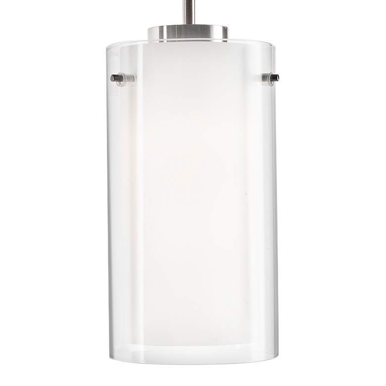 Image 2 Verona 4" Wide Brushed Nickel LED Mini Pendant w/ Opal Glass more views