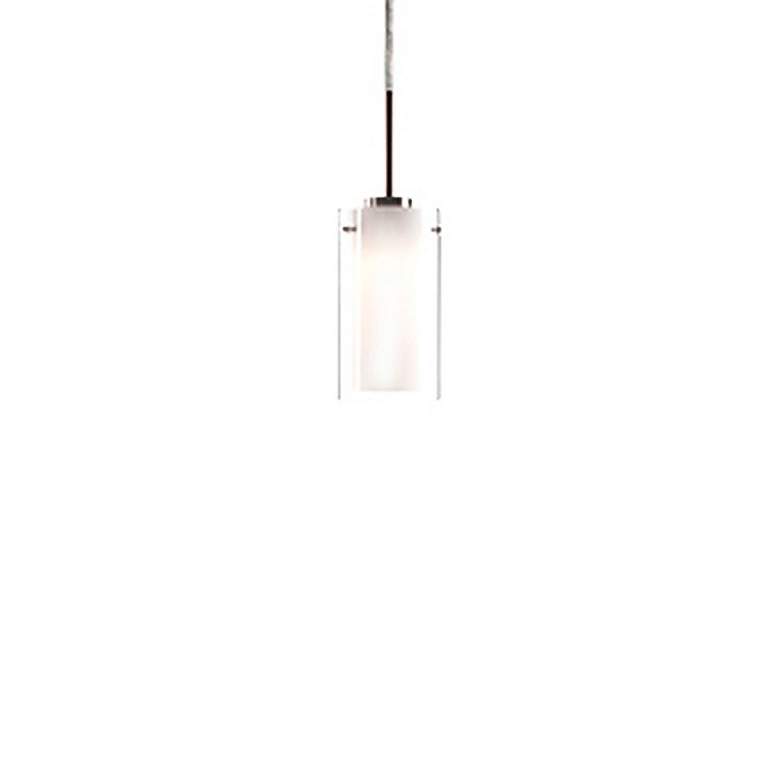 Image 3 Verona 4" Wide Brushed Nickel LED Mini Pendant w/ Opal Glass more views