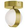 2_Verona 5" Wide Light Antique Brass Ceiling Light With White Acrylic Sh