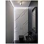2_Verona 5" Wide Satin Nickel Flush Ceiling Light With White Acrylic Sha more views