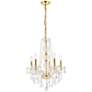 2_Verona 5 Lt Gold Chandelier Clear