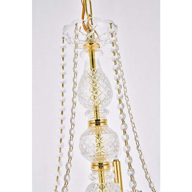 Image 6 Verona 5 Lt Gold Chandelier Clear more views