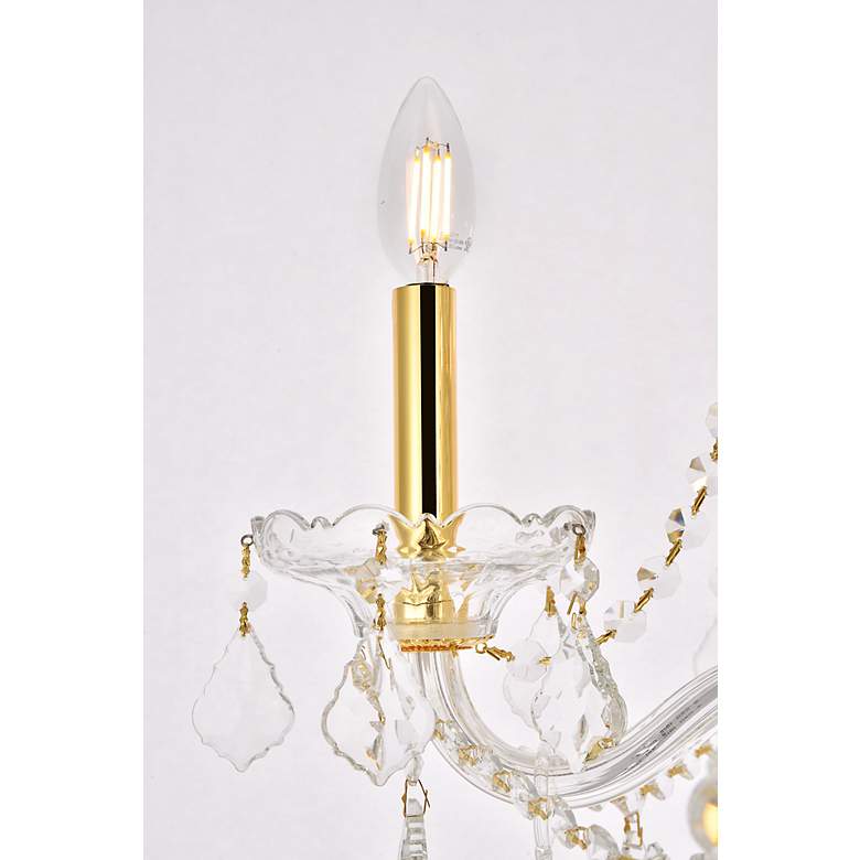 Image 7 Verona 5 Lt Gold Chandelier Clear more views