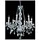 Verona 6 Lt Chrome Chandelier Golden Teak
