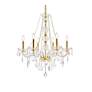 Thumbnail4 of Verona 6 Lt Gold Chandelier Clear more views