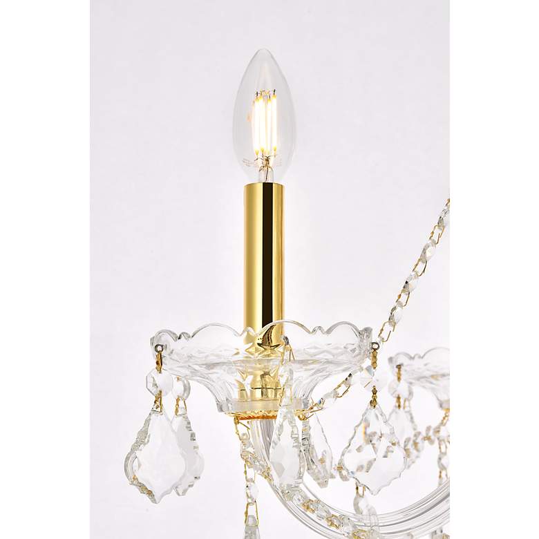 Image 6 Verona 6 Lt Gold Chandelier Clear more views