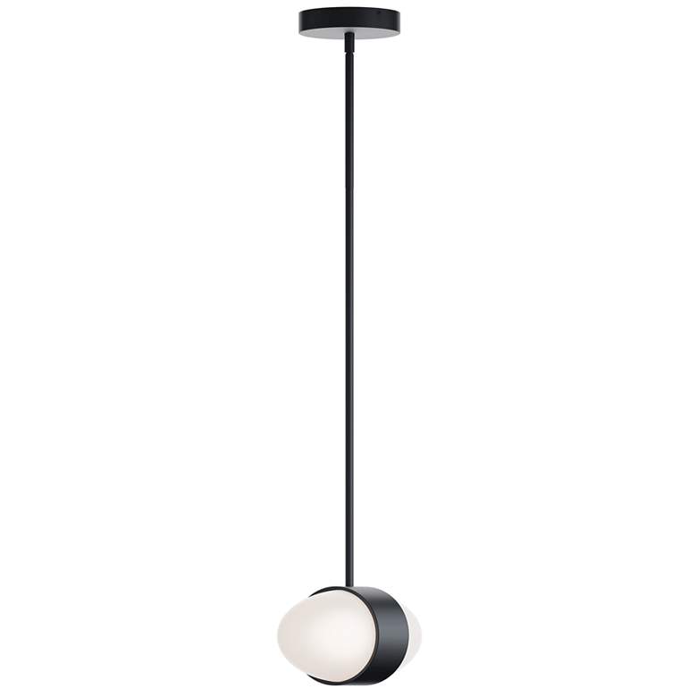 Image 1 Verona 9" Wide 2-Light Black LED Pendant