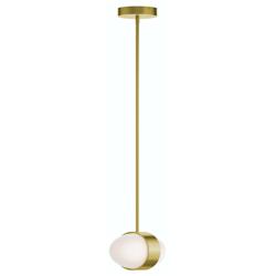 Verona 9" Wide 2-Light Light Antique Brass LED Pendant