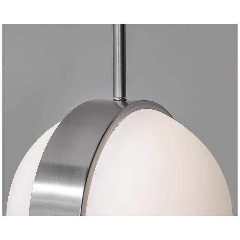 Image 3 Verona 9" Wide 2-Light Satin Nickel LED Pendant more views