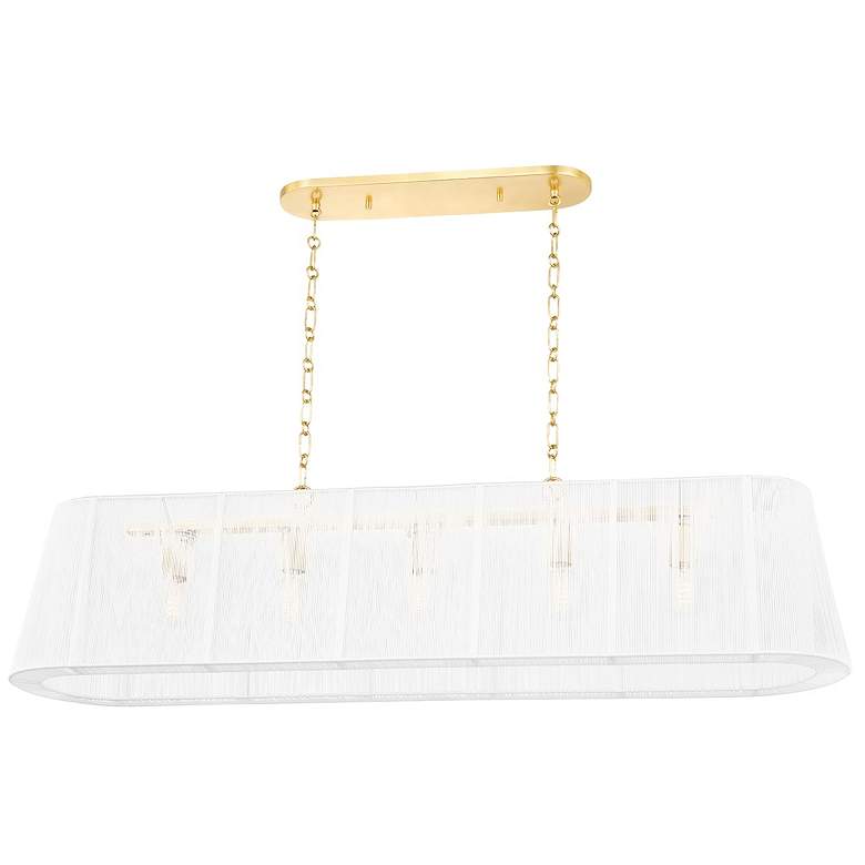 Image 2 Verona Beach 5 Light Linear Light - Aged Brass