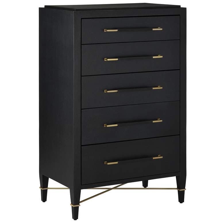 Image 1 Verona Black Five-Drawer Chest