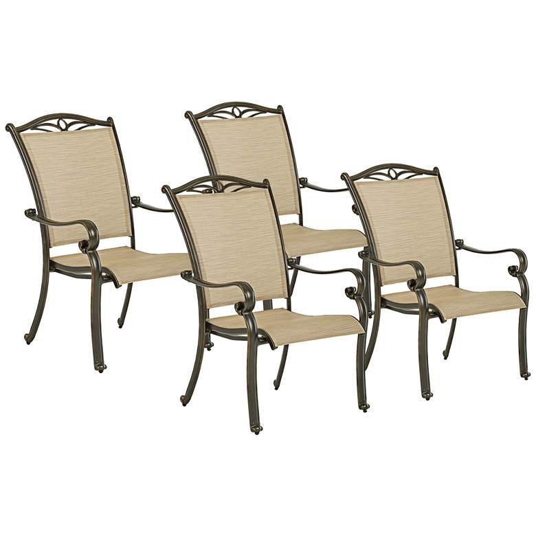 Image 1 Verona Bronze Outdoor Dining Chair Set of 4
