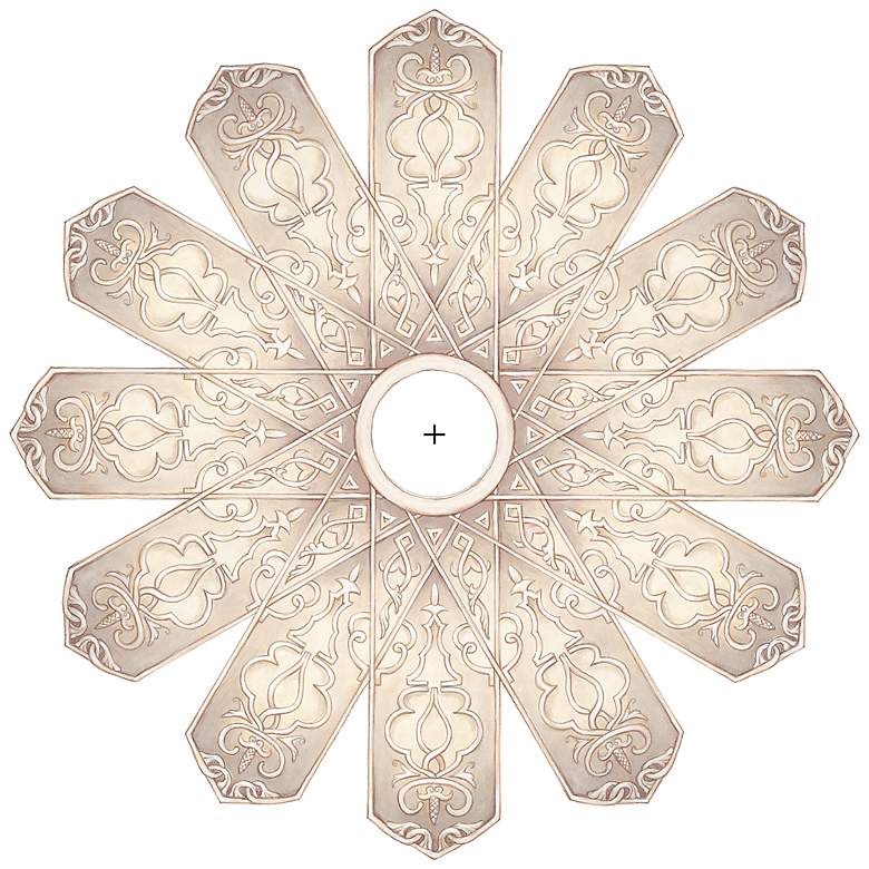 Image 2 Verona Mist 26 inch Wide Repositionable Ceiling Medallion