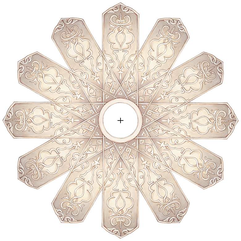 Image 1 Verona Mist 26" Wide Repositionable Ceiling Medallion