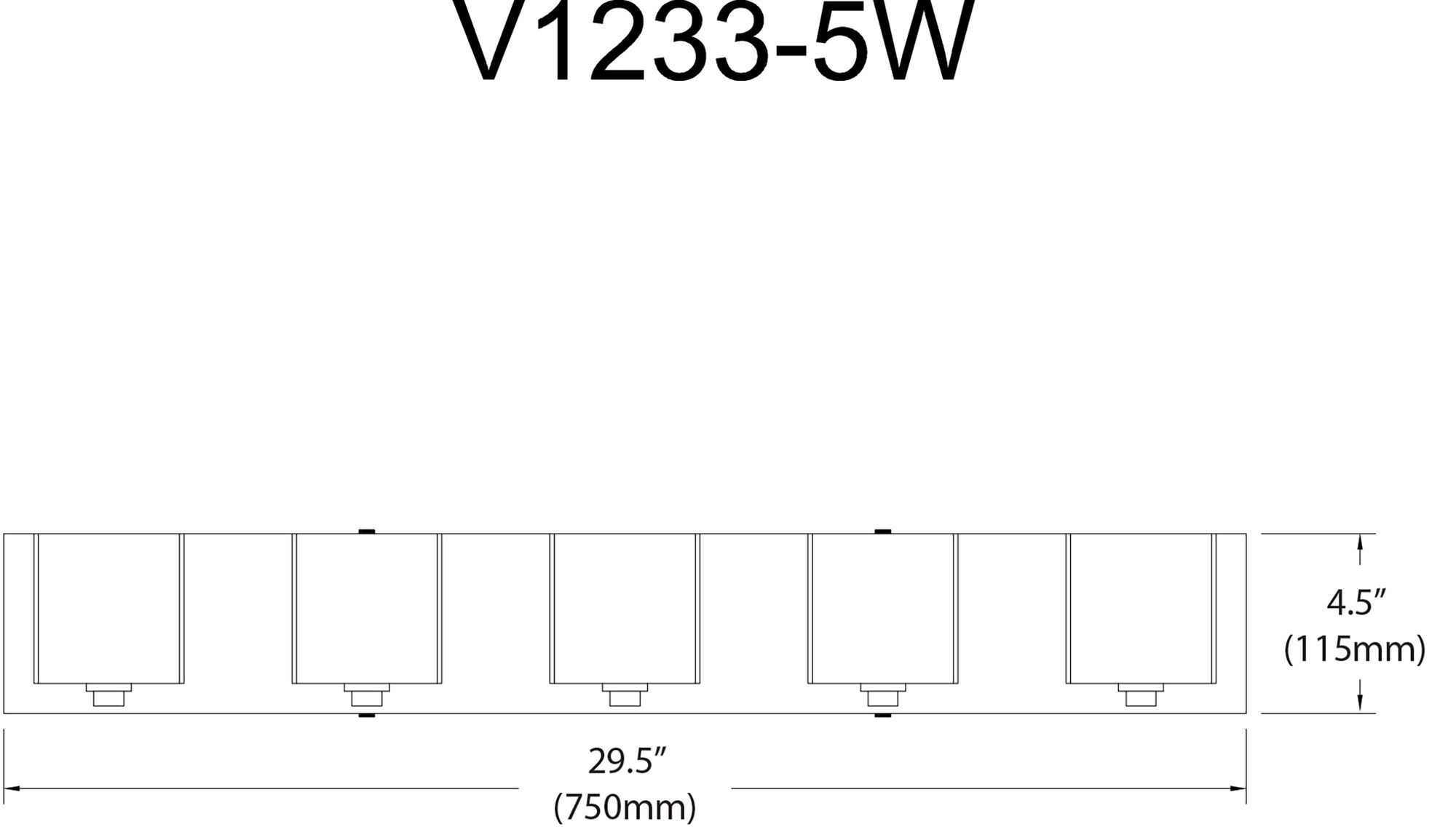 Image 3 Verona Modern 5 Light Vanity, Polished Chrome, Frosted White Glass Shade more views