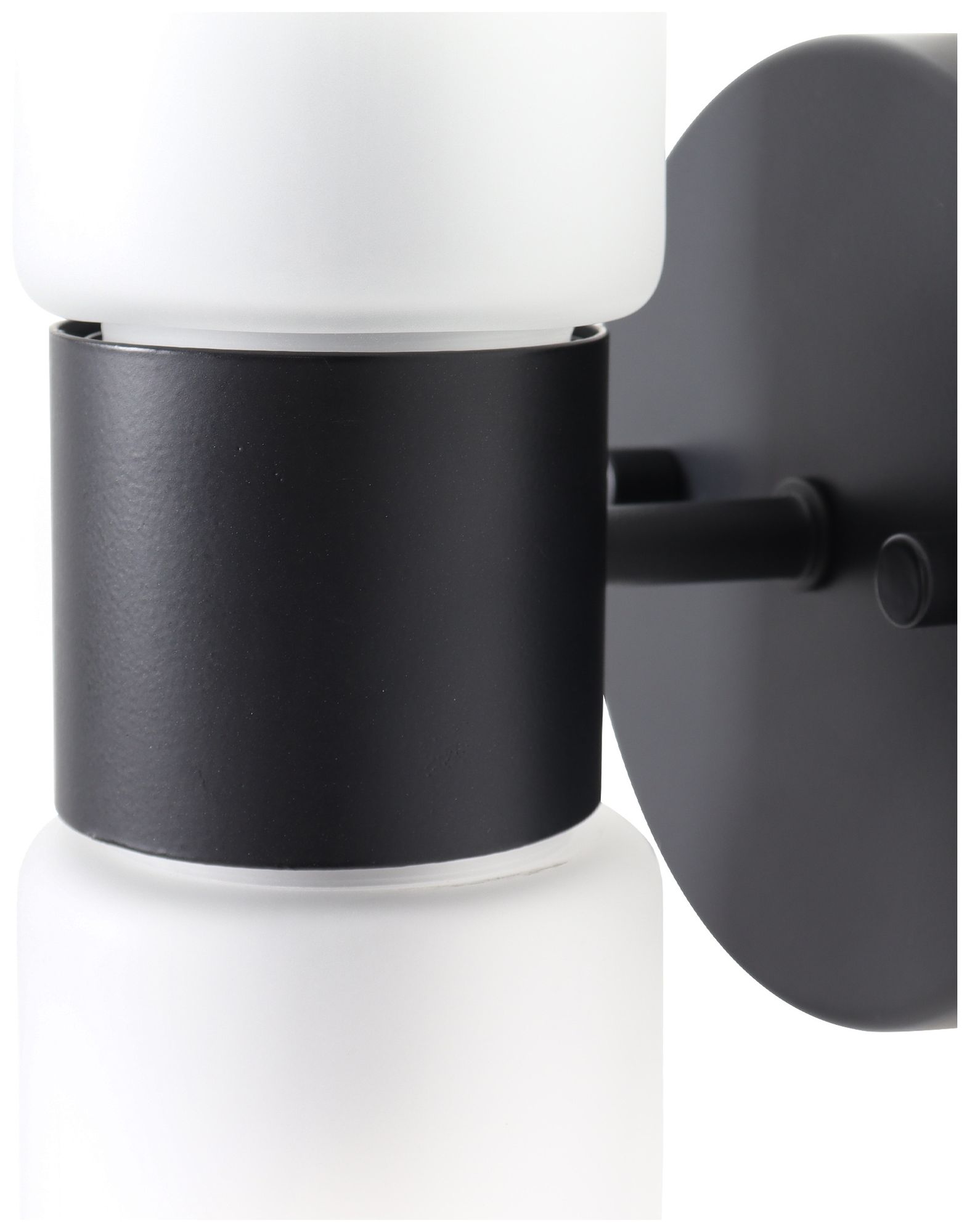 Image 3 Verona Modern Matte Black 16" High 2-Light Frosted Glass Wall Sconce more views