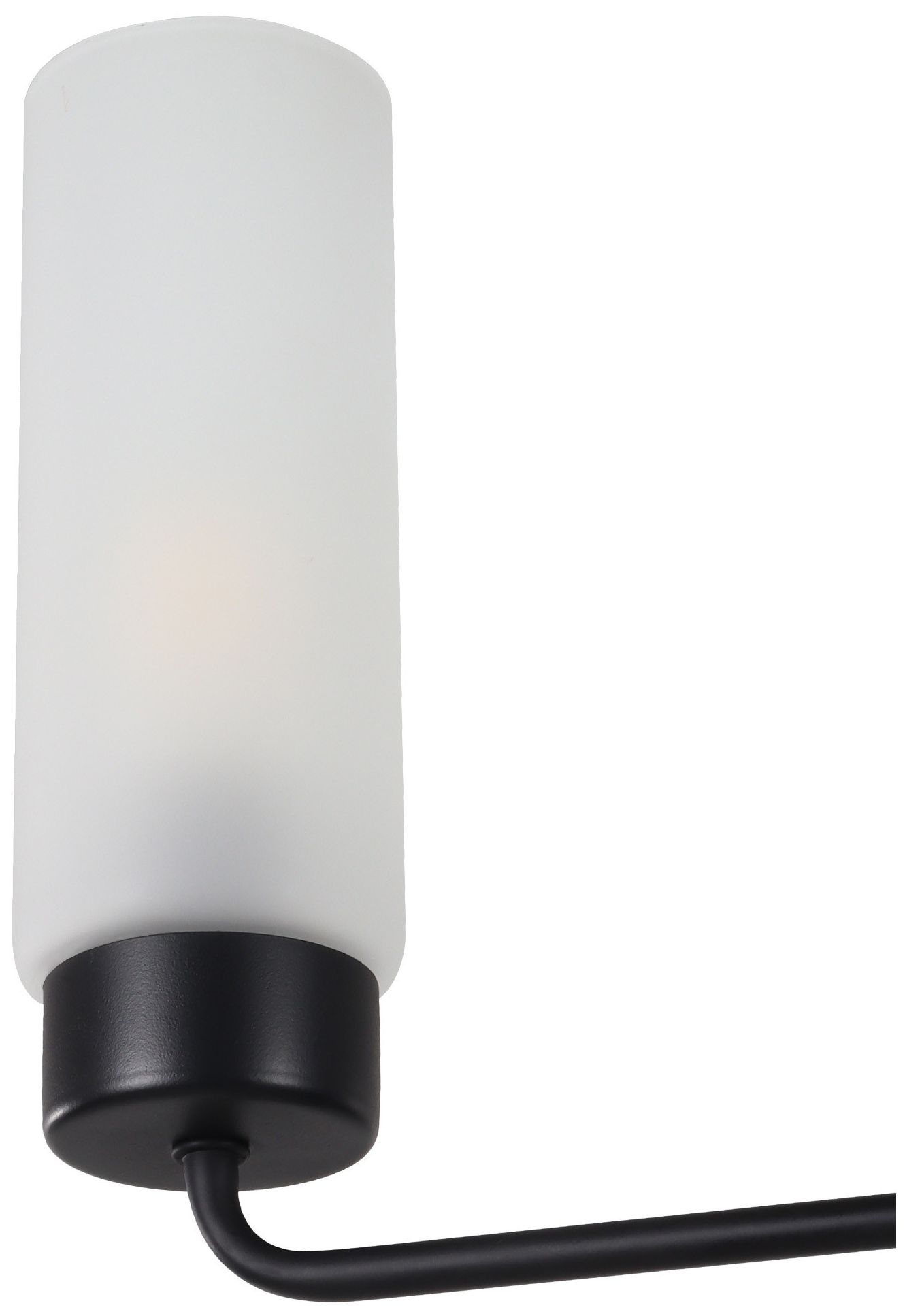 Image 3 Verona Modern Matte Black 18" Wide 3-Light Frosted Glass Chandelier more views