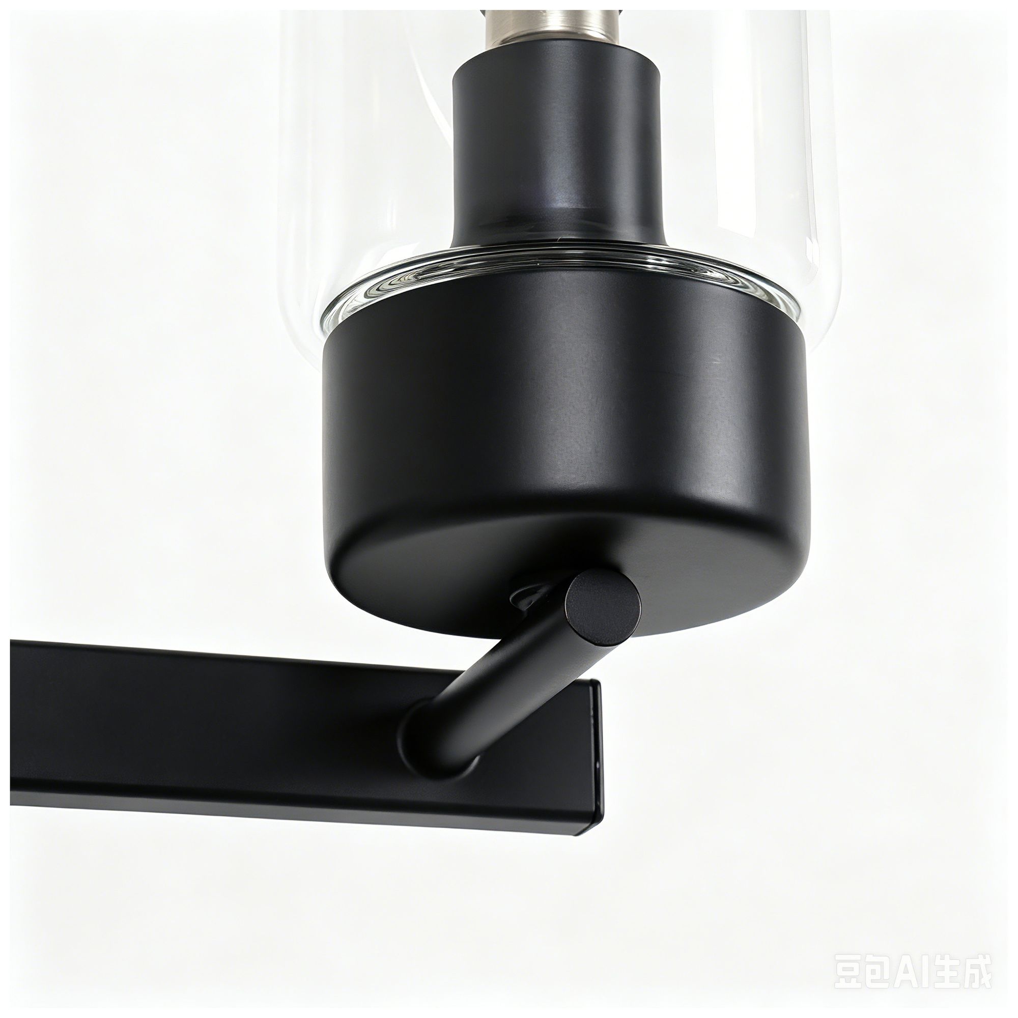 Image 3 Verona Modern Matte Black 22" Wide 3-Light Clear Glass Vanity Light more views