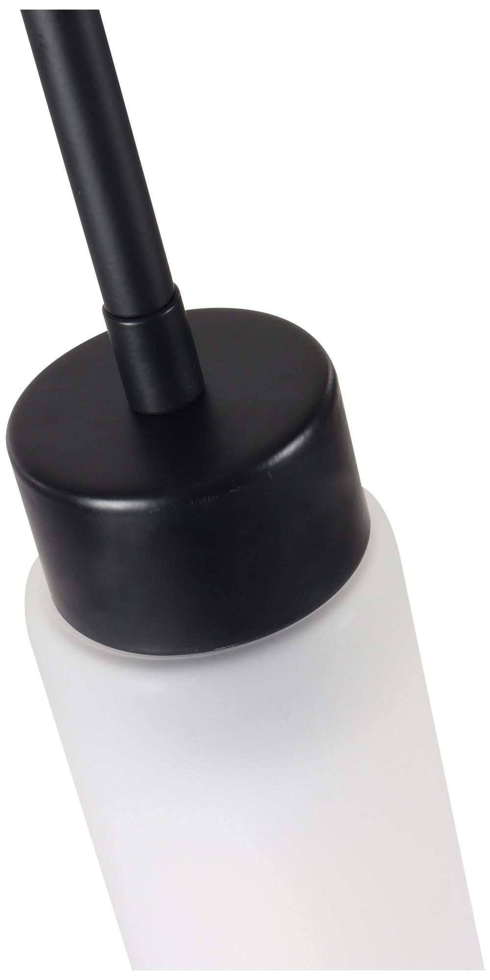Image 3 Verona Modern Matte Black Frosted Glass Cylinder Mini Pendant Light more views