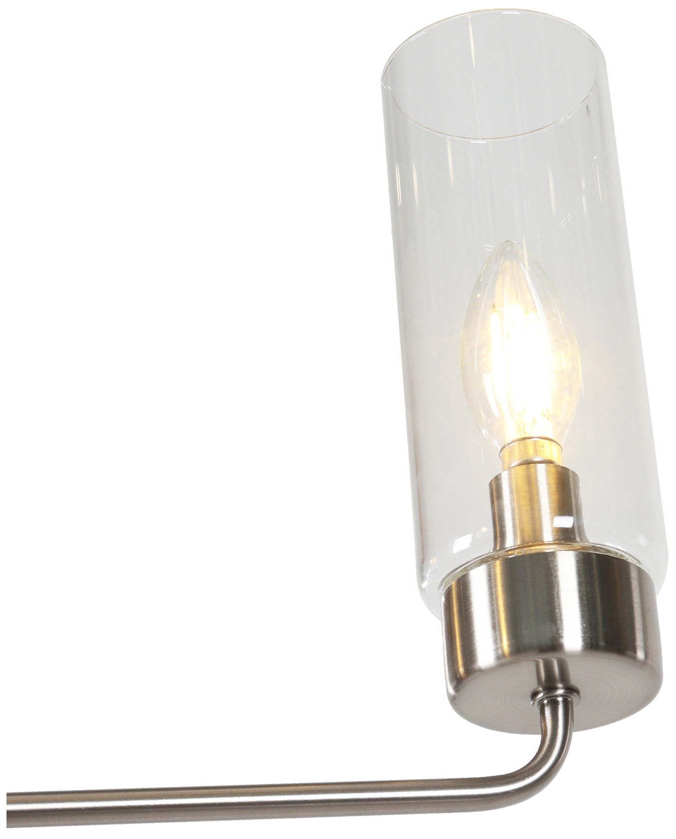 Image 3 Verona Modern Satin Nickel 18.5" Wide 3-Light Clear Glass Chandelier more views