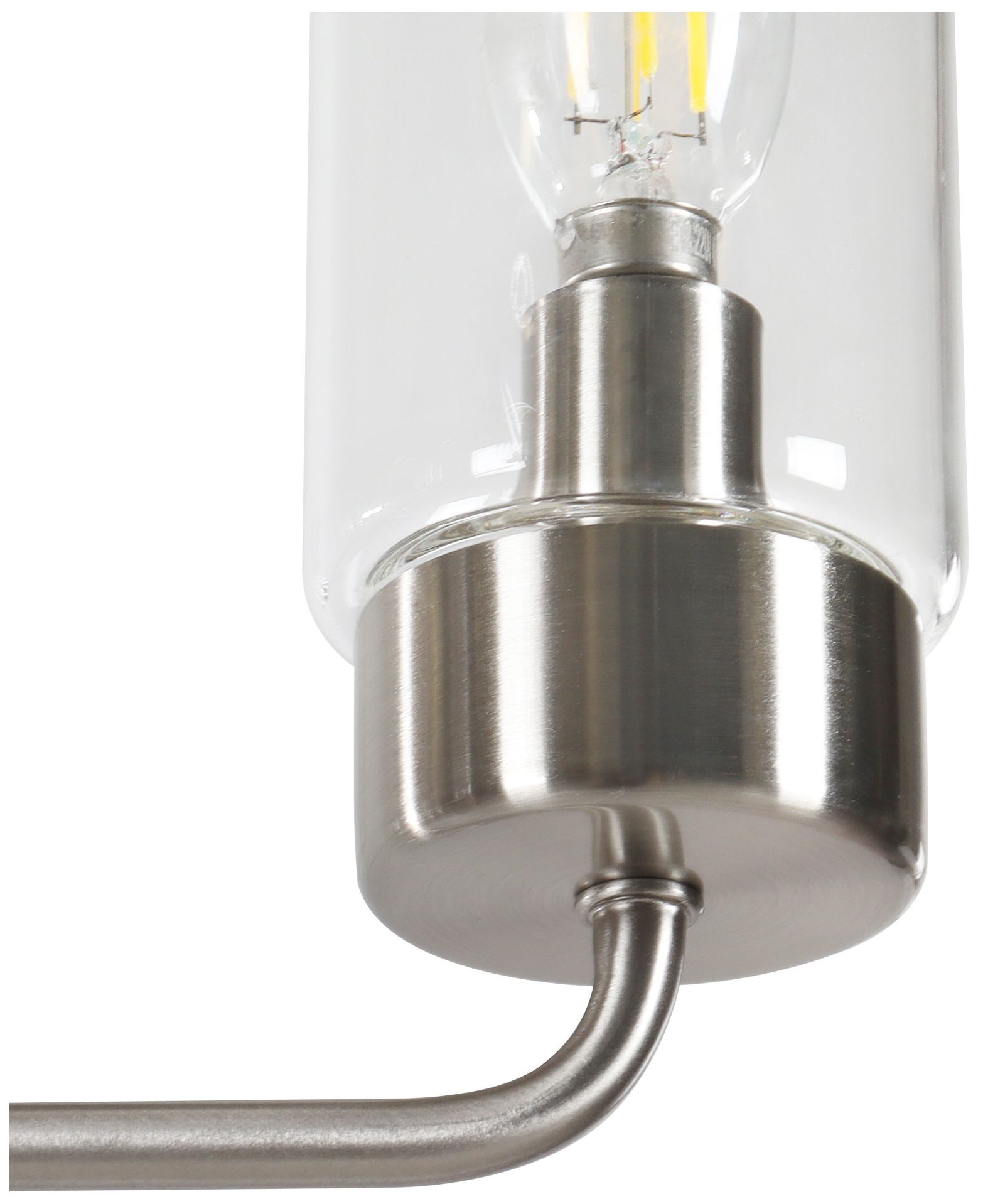 Image 3 Verona Modern Satin Nickel 27.6" Wide 5-Light Clear Glass Chandelier more views