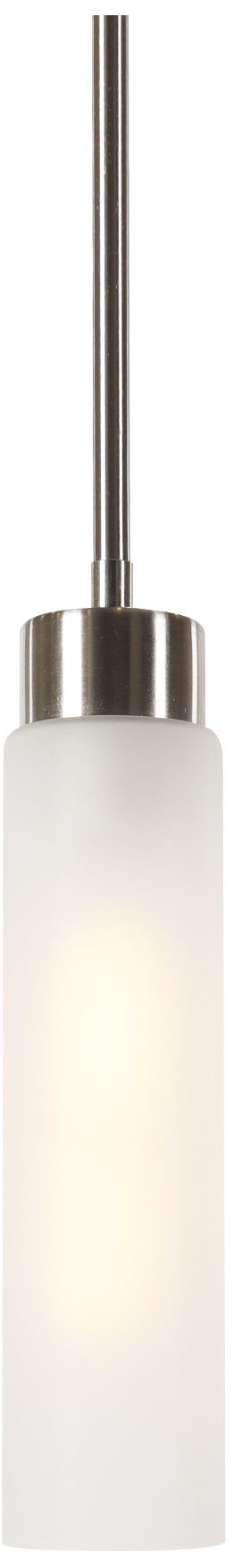 Thumbnail1 of Verona Modern Satin Nickel Frosted Glass Cylinder Mini Pendant Light