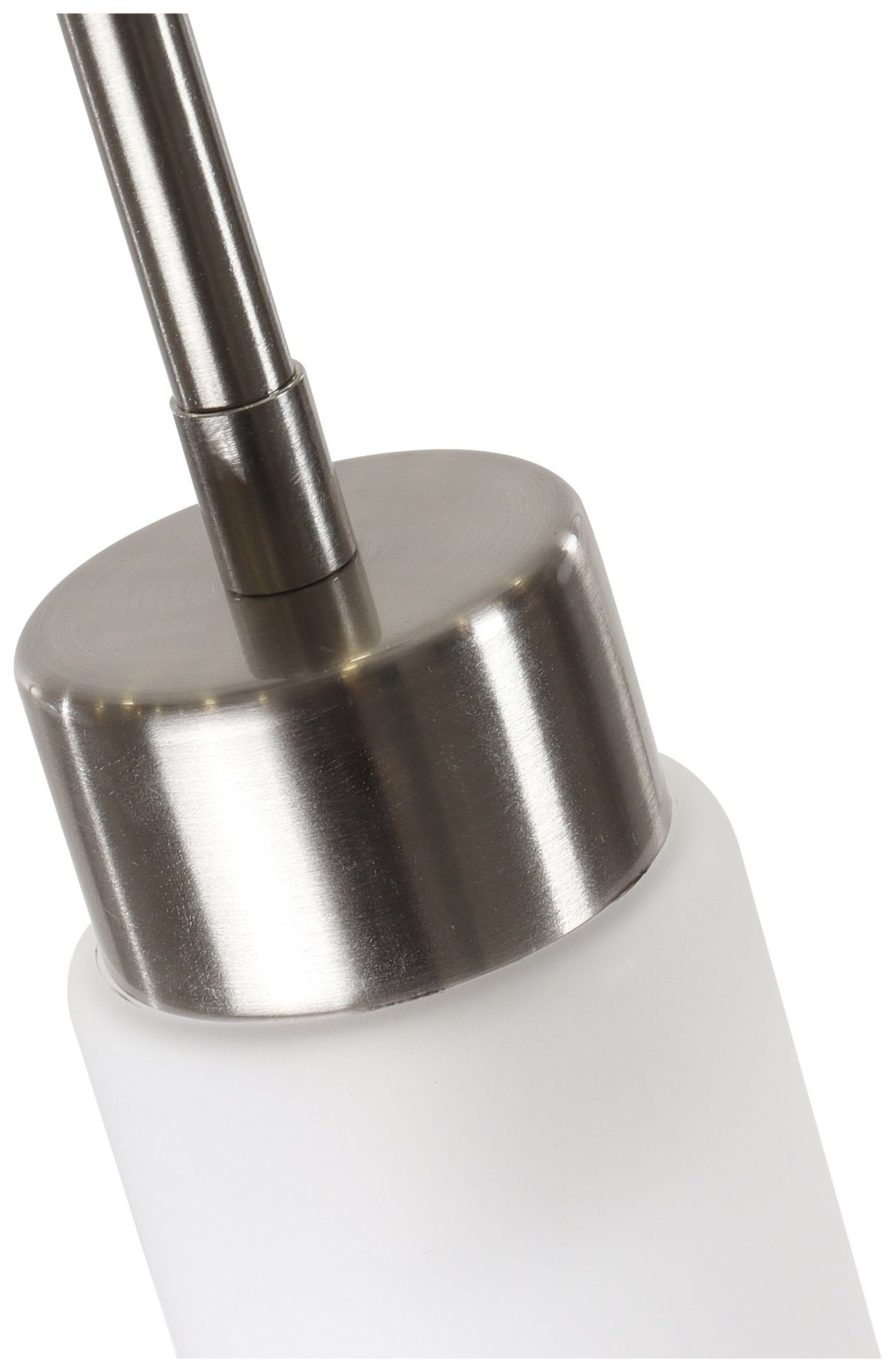 Thumbnail3 of Verona Modern Satin Nickel Frosted Glass Cylinder Mini Pendant Light more views