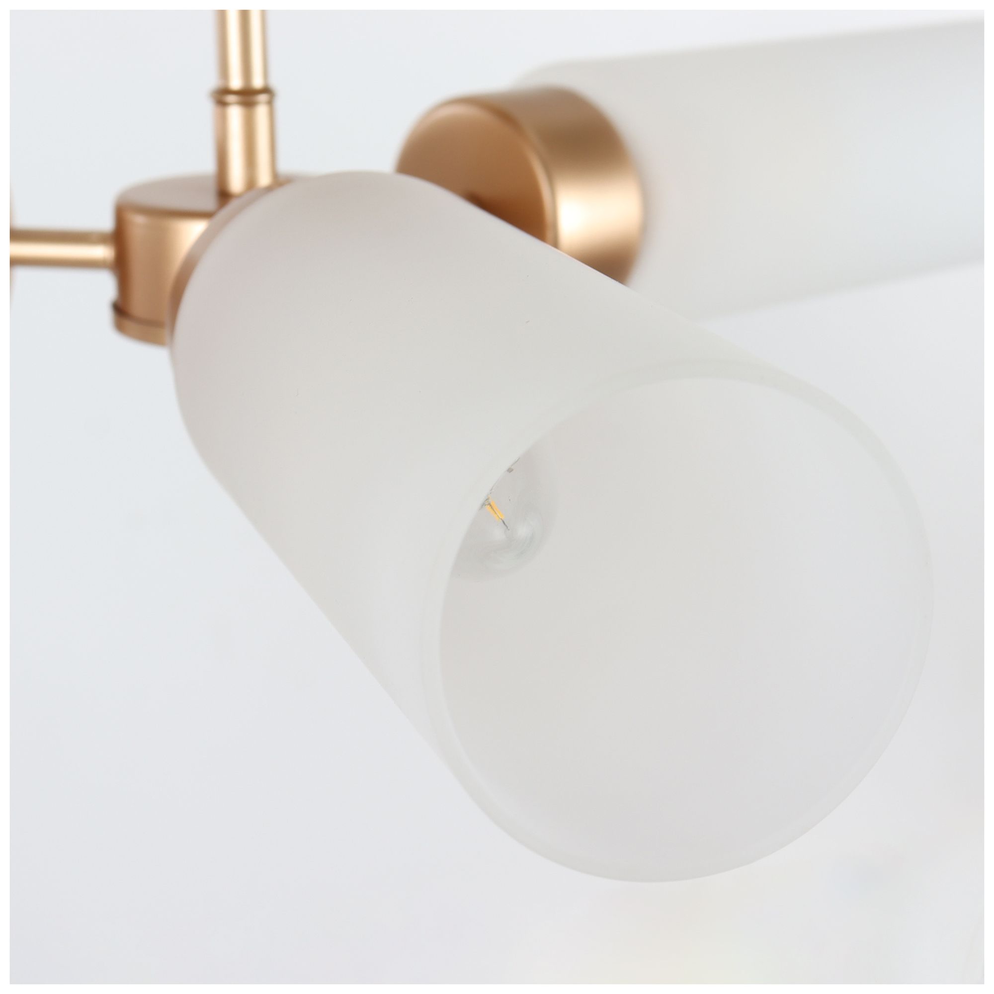 Image 3 Verona Modern Warm Gold 22" Wide 3-Light Frosted Glass Ceiling Light more views